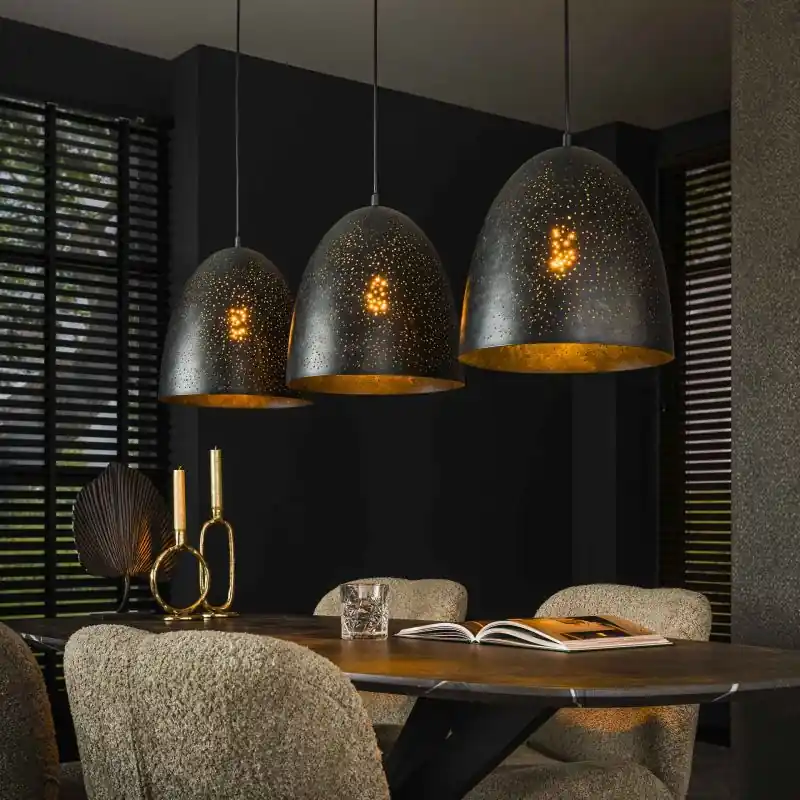 Vico Kosmos - hanglamp - 125 x 30 x 150 cm - houtskool Trendy