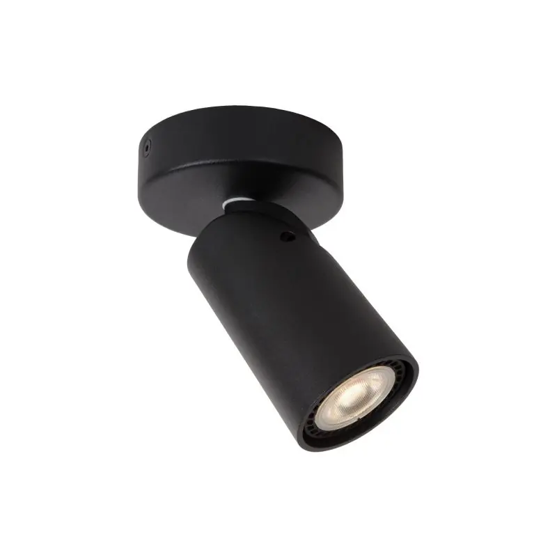 Lucide Xyrus - opbouwspot - 9 x 12,5 x 9 cm - 5W dimbare LED incl. - dim to warm - zwart Speciale Aanbieding