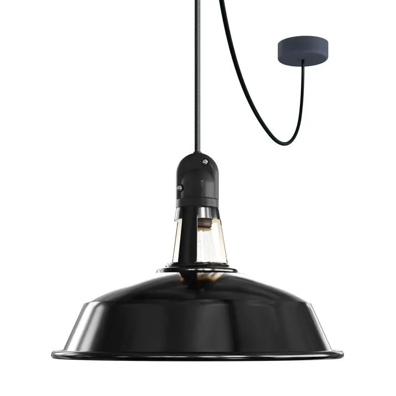Creative Cables Eiva - hanglamp - Ø 37 x 525,6 cm - IP65 - zwart Fabrieksprijs