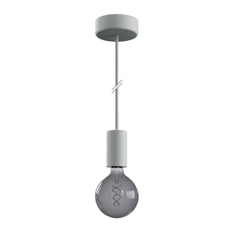 Wereldwijde Verzending Creative Cables Eiva - buitenhanglamp met siliconen plafondbevestiging - Ø 12,5 x 164,5 cm - IP65 - grijs