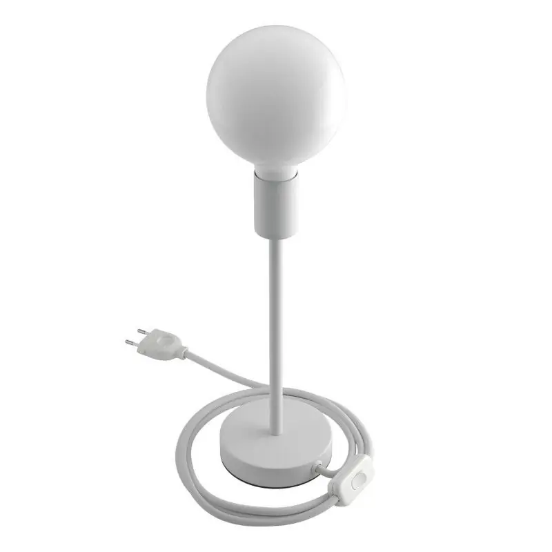 Flitsaanbieding Creative Cables Alzaluce - tafellamp - Ø 12 x 34 cm - metaal - wit