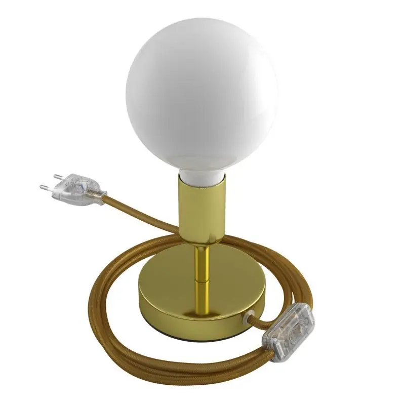 Hoge Kwaliteit Creative Cables Alzaluce -tafellamp - Ø 12 x 14 cm - metaal - goud