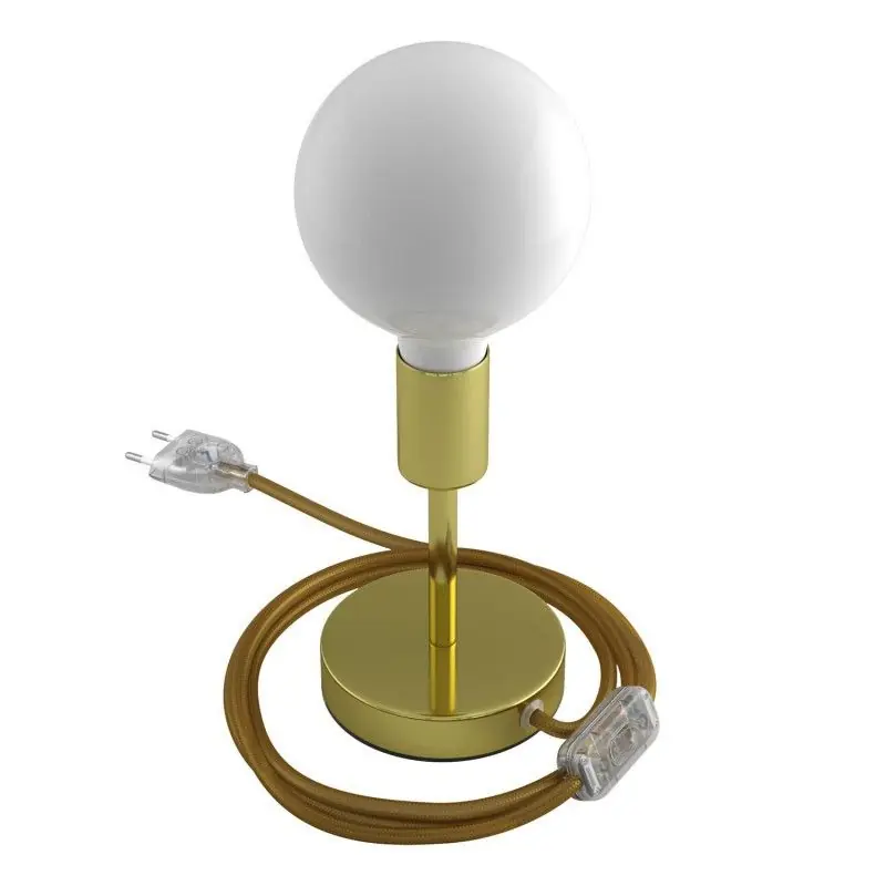 Voordeelprijs Creative Cables Alzaluce -tafellamp - Ø 12 x 19 cm - metaal - goud