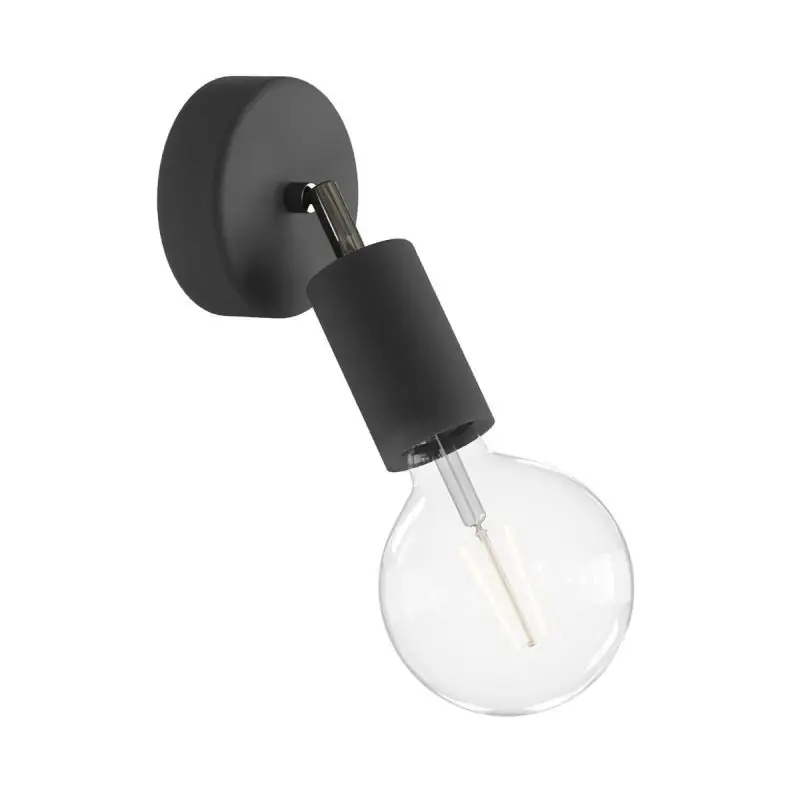 Modern Creative Cables Eiva - buiten- en/of badkamerwandlamp met siliconen bevestiging - Ø 12,5 x 10,5 cm - IP65 - zwart