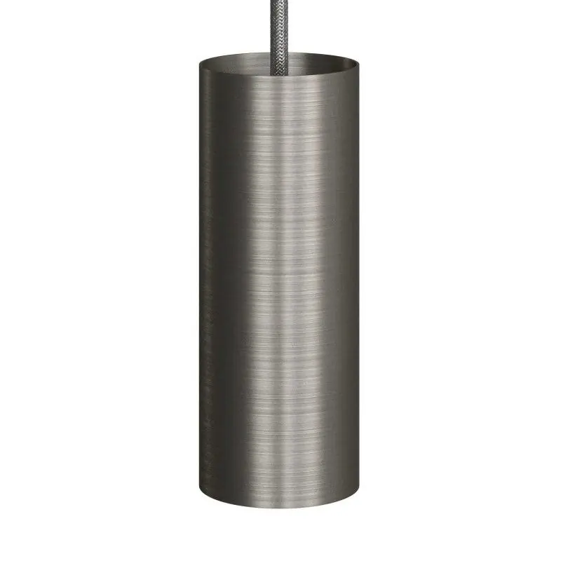 Creative Cables Tube - hanglamp 1L - Ø 6 x 190 cm - geborsteld titanium Speciale Aanbieding