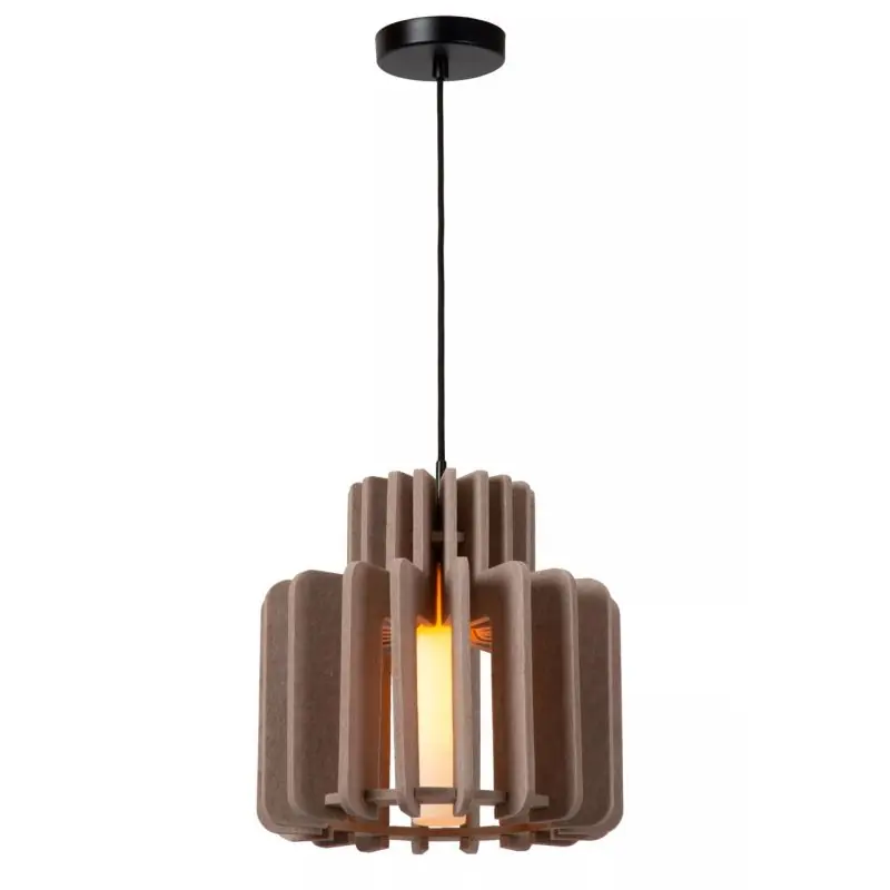 Betaalbaar Lucide Rollo - hangamp - Ø 31 x 150 cm - taupe