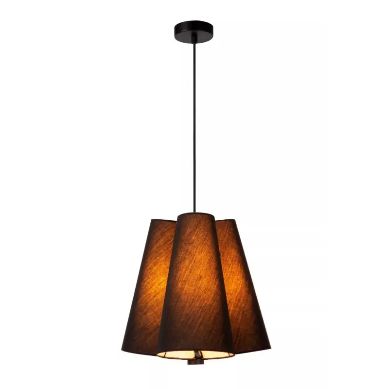 Gecertificeerd Lucide Gregory - hanglamp - Ø 34,3 x 165 cm - zwart