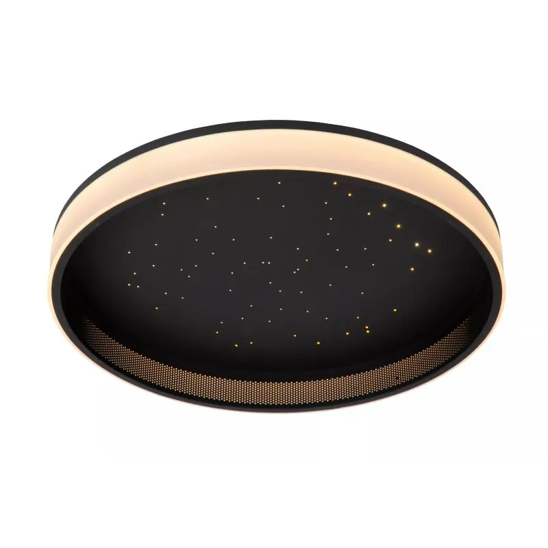 Exclusieve Aanbieding Lucide Estreja - plafondlamp met afstandsbediening - Ø 40 x 9 cm - 40W + 10W LED incl. - zwart