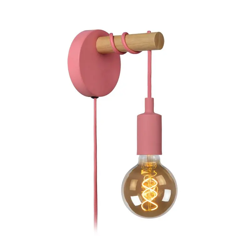Gecertificeerd Lucide Pola - wandverlichting - 12 x 12 x 16 cm - roze