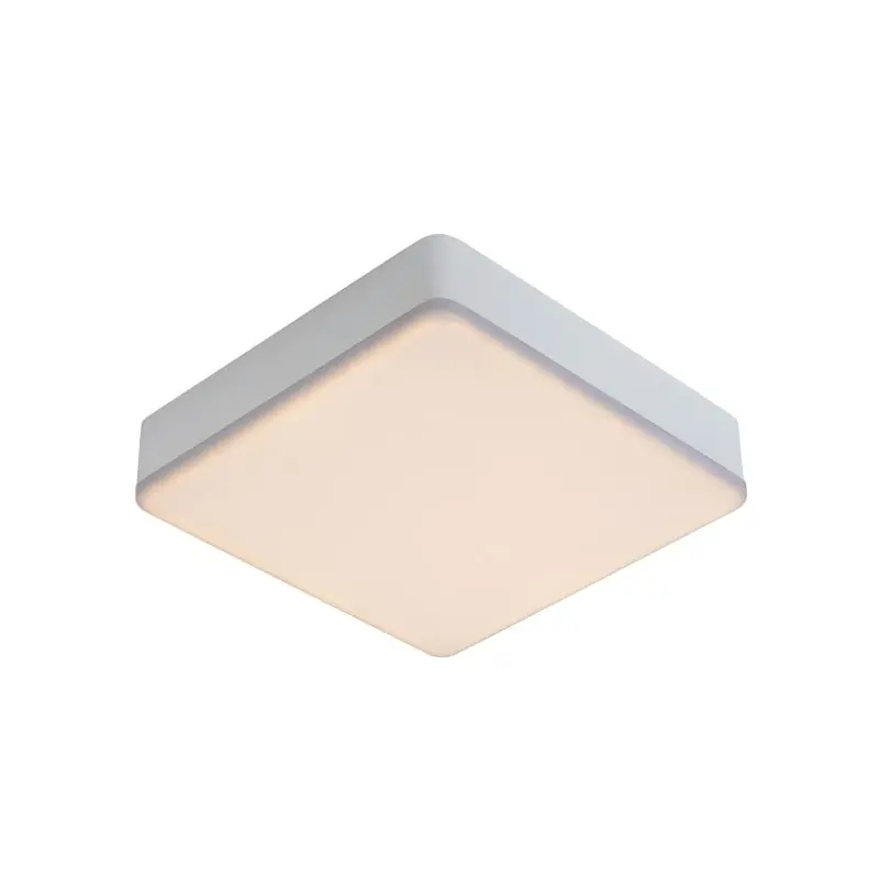 Lucide Ceres-LED - plafondlamp badkamer - 21,5 x 21,5 x 5 cm - 30W dimbare LED incl. - IP44 - wit Lage Kosten