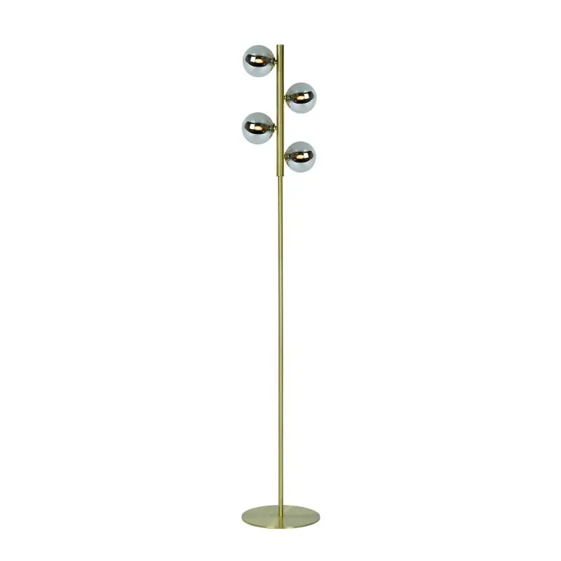 Handgemaakt Lucide Tycho - staanlamp - 154 cm - mat goud