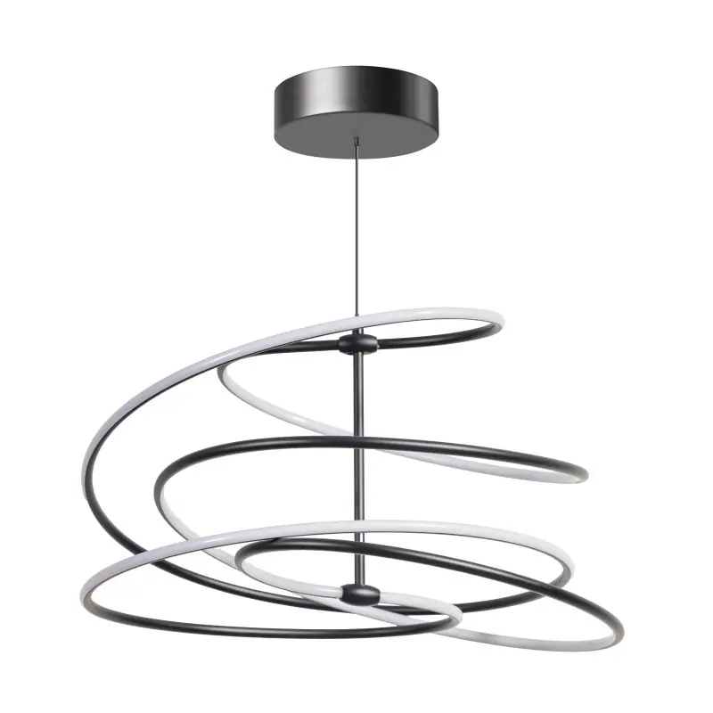 ETH Slinger - hanglamp - 52 x 197,7 cm - 3 stappen dimbaar - 40W LED incl. - zwart Gratis Retour