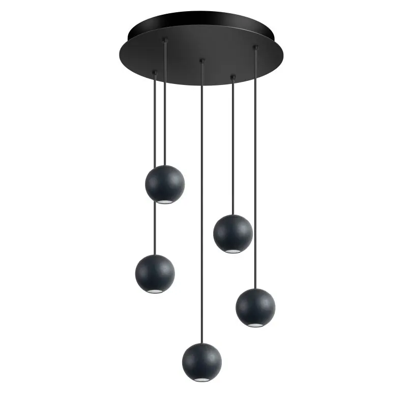 Origineel ETH Grace - hanglamp - Ø 35 x 400 cm - 20W dimbaar LED incl. - zwart