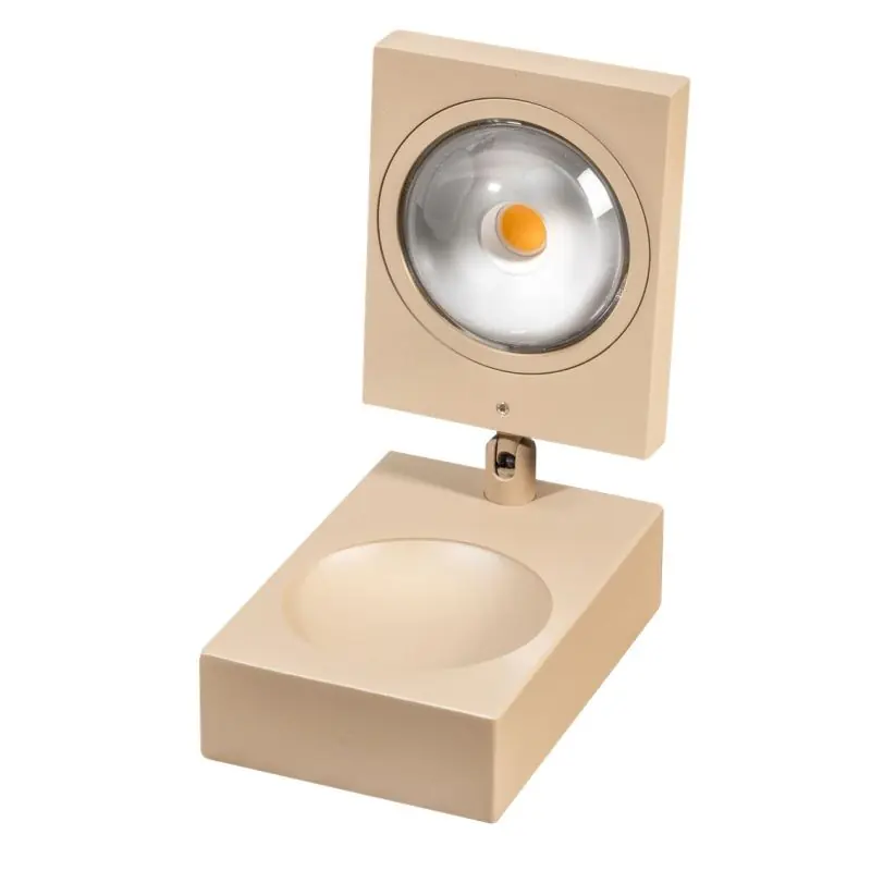 Superprijs ETH Jake Cube - tafellamp - 8 x 15 cm - 3 stappen dimbaar - 10W LED incl. - zand