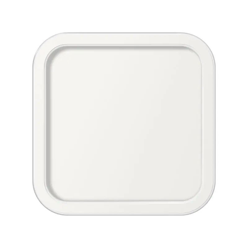 Ambachtelijk ETH Loïs - plafondlamp - 30 x 30 x 5 cm - 3 stappen dimbaar - 24W LED incl. - IP44 - wit
