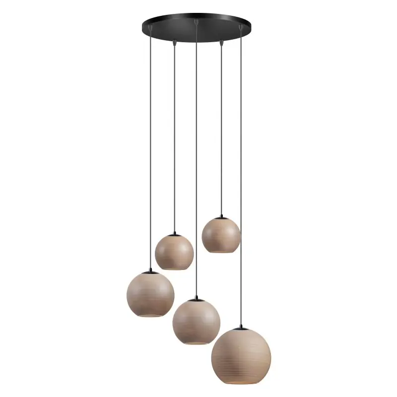 ETH Orb Saturn - hanglamp - Ø 65 x  350 cm - zwart en taupe Superprijs
