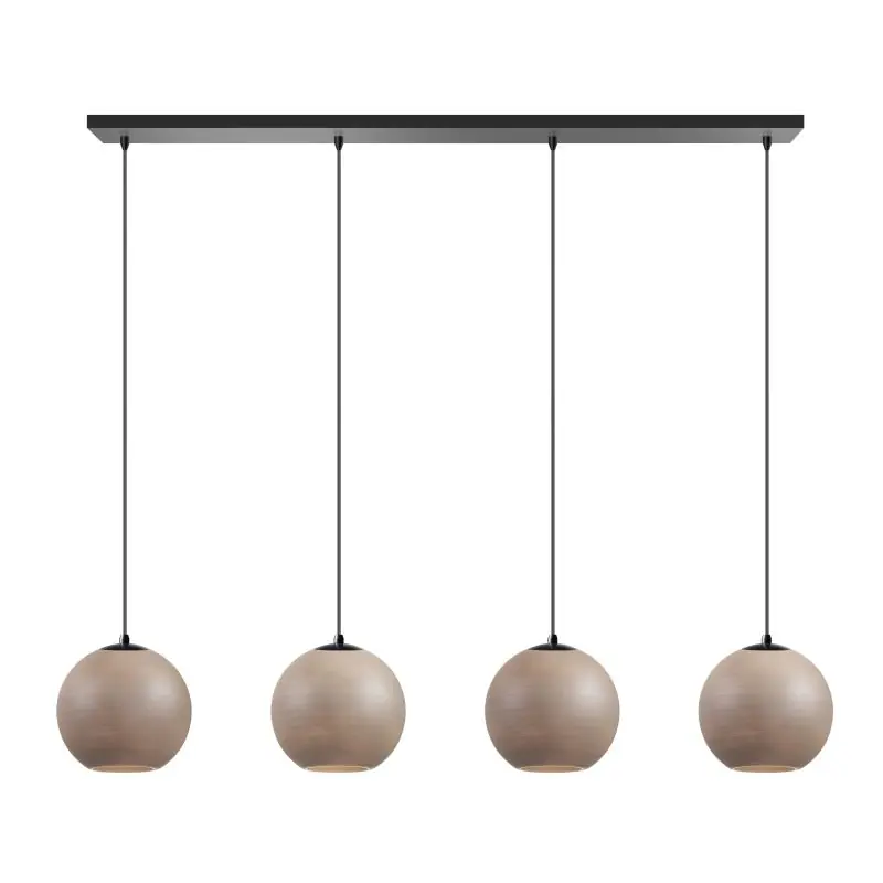 ETH Orb Saturn - hanglamp - 120 x 25 x  200 cm - zwart en taupe Favoriet