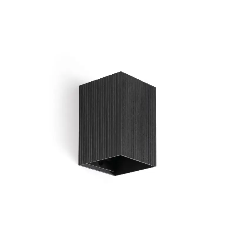 Faro Lune I - wandlamp - 8 x 10 x 6,5 cm - zwart Op = Op