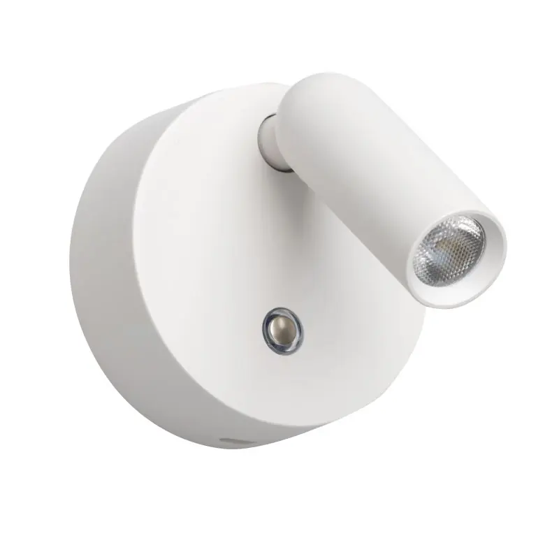 ETH Wispo - wandlamp - Ø 9,5 x 3 cm - 3W dimbaar LED incl. - wit Must-Have