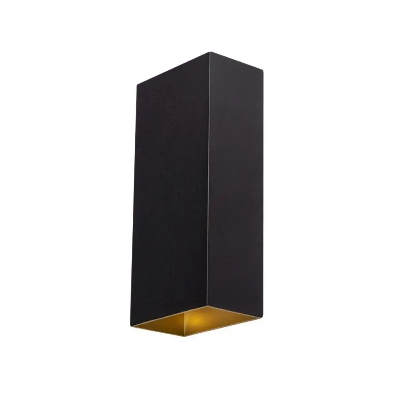 ETH David - wandlamp - 11,7 x 7,7 x 24,3 cm - zwart en goud Lage Kosten