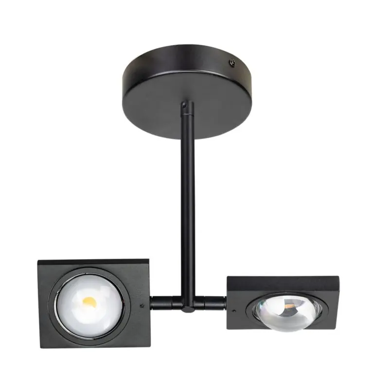 ETH Jake - plafondlamp - 8 x 23 cm - 3 stappen dimbaar - 20W LED incl. - zwart In De Mode
