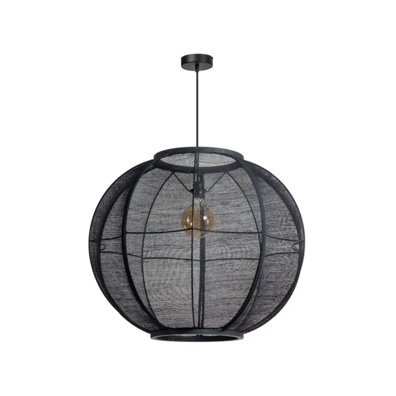 Authentiek ETH Fabric - hanglamp - Ø 78 x 378 cm - zwart
