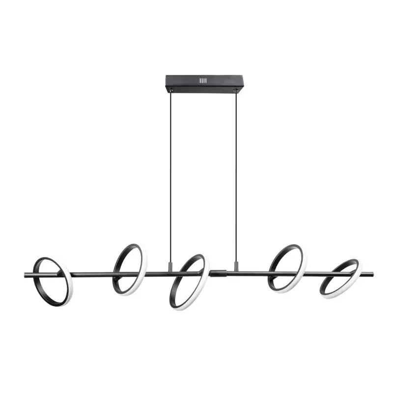 ETH Jaimy - hanglamp - 106 x 200 cm - 28W dimbaar LED incl. - zwart Laatste Versie