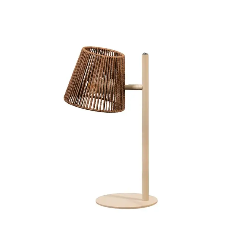 ETH Daan - tafellamp - Ø 18 x 45 cm - zand Garantie Inbegrepen