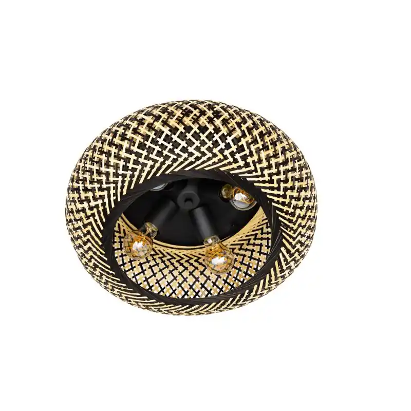 ETH Otis - plafondlamp - Ø 50 x 25 cm - zwart en lichtbruin Flitsaanbieding