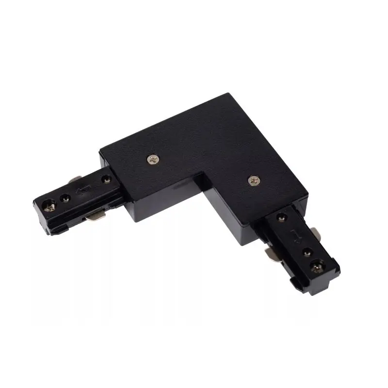 Lucide Track L-koppelstuk links - 1-fase Railsysteem - 230V - zwart Geld-Terug-Garantie
