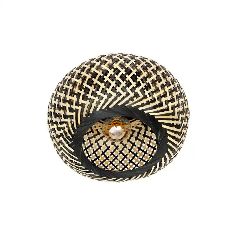 Tijdelijk Beschikbaar ETH Otis - plafondlamp - Ø 30 x 25 cm - zwart en lichtbruin