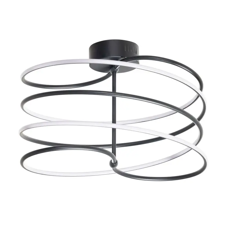 Seizoensaanbieding ETH Slinger - plafondlamp - 52 x 29,2 cm - 3 stappen dimbaar - 40W LED incl. - zwart