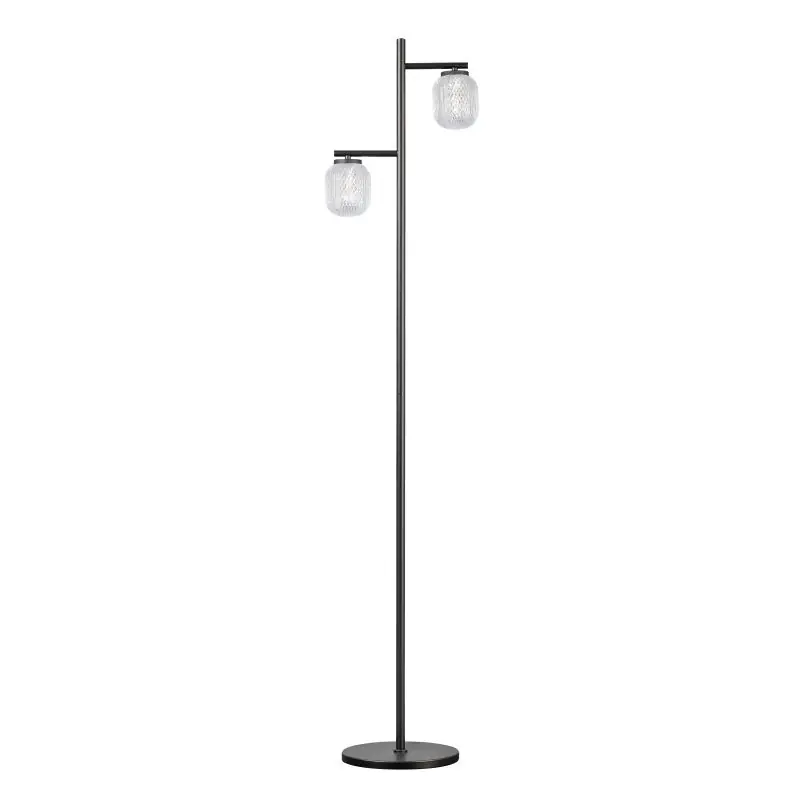 ETH Kristel - vloerlamp - Ø 25 x 154 cm - transparant en zwart Fabrieksprijs