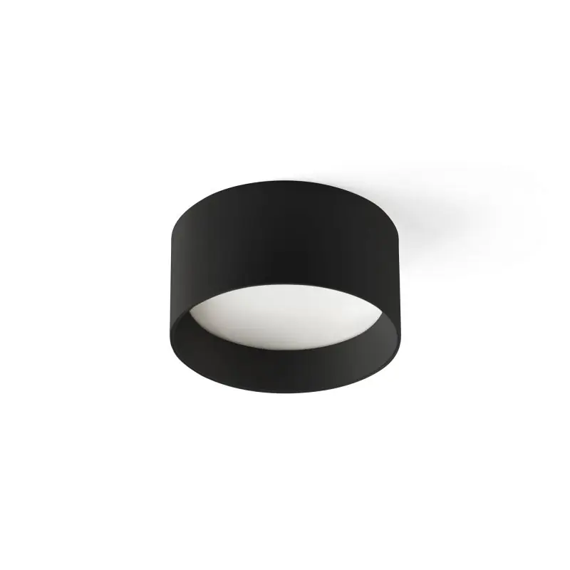 Faro Mizu - plafondlamp - Ø 14 x 7 cm - 15W LED incl. - mat zwart Luxe