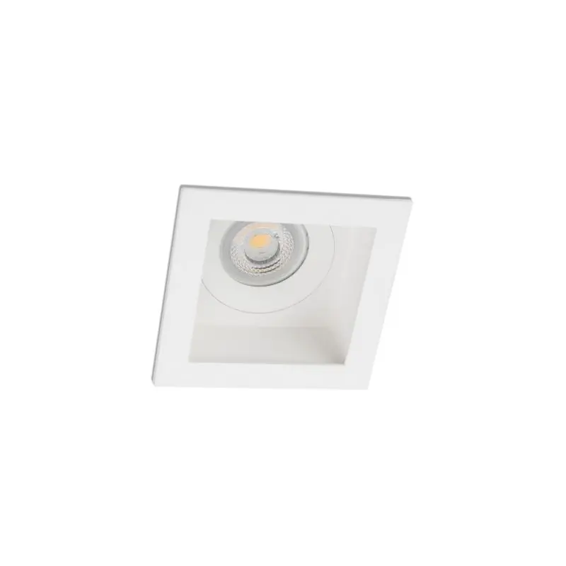 Faro Moist - inbouwspot - 90 x 90 mm, 78 x 78 mm inbouwmaat - IP44 - mat wit Authentiek