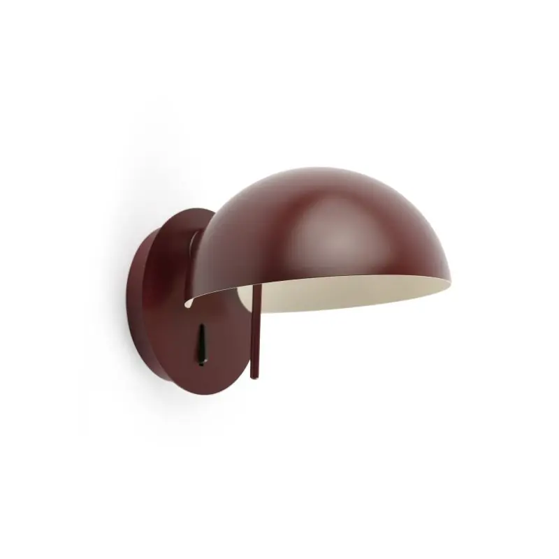 Ambachtelijk Faro Matilda - wandlamp - 18,6 x 16,6 cm - granaatrood