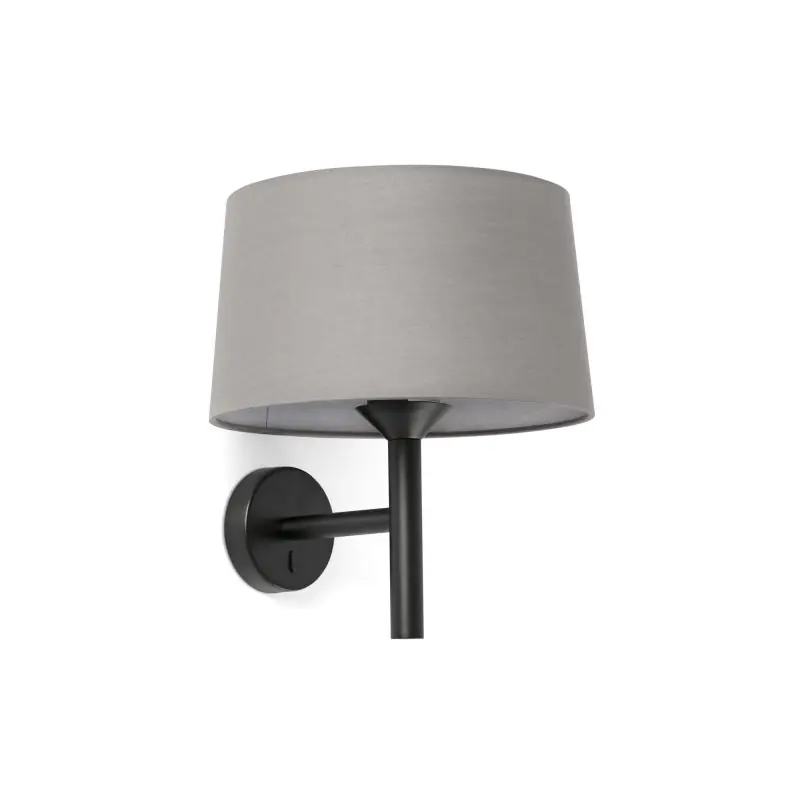 Betrouwbaar Faro Windsor - wandverlichting - Ø 29 x 39,2 x 26,5 cm - mat zwart en grijs