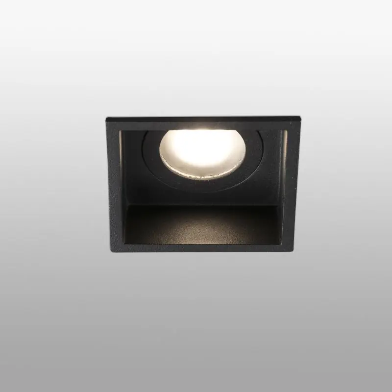 Exclusief Faro Hyde - inbouwspot - 89 x 89 mm, 83 x 83 mm inbouwmaat - IP44 - mat zwart