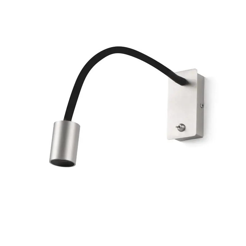 Faro Leser - wandverlichting met schakelaar - 46 x 12 cm - 5W LED incl. - satijn nikkel Budget