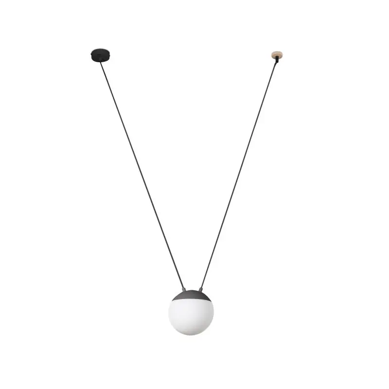 Korting Faro Mine - hanglamp 1L - donkergrijs - glas
