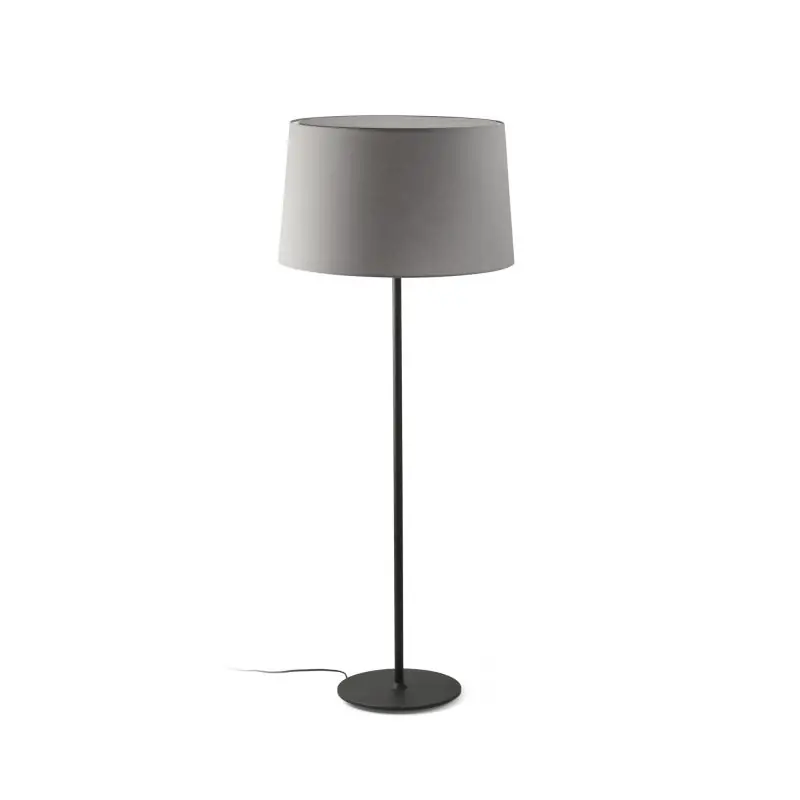Korting Faro Windsor - vloerlamp - Ø 64 x 160 x 37,5 cm - mat zwart en grijs