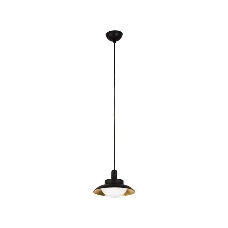 Luxe Faro Side - hanglamp - Ø 20 cm - zwart en koper