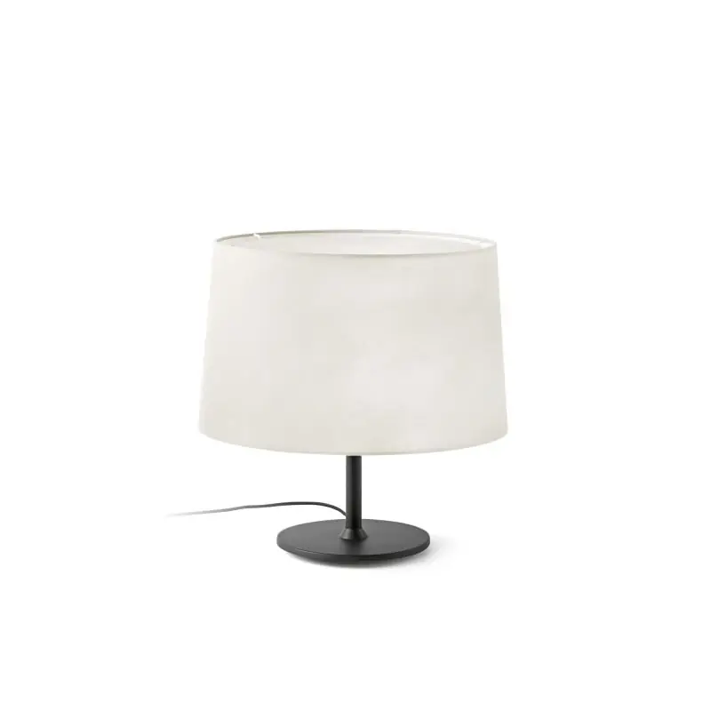 Faro Windsor - tafellamp - Ø 48,5 x 51 x 29 cm - mat zwart en linnen Seizoensaanbieding