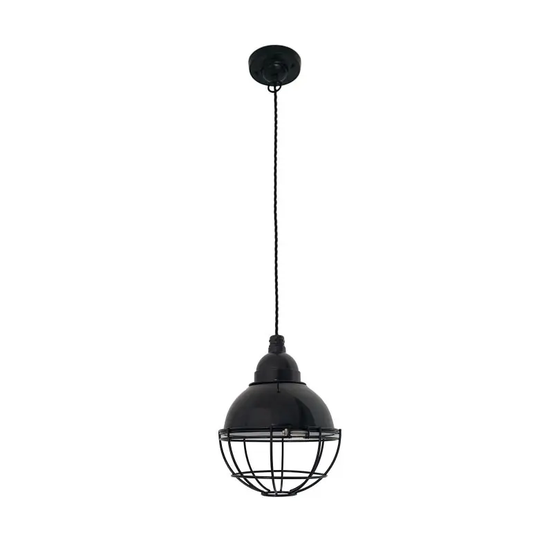 Topkwaliteit Faro Claire - hanglamp - Ø 16,5 x 14 cm - glanzend zwart