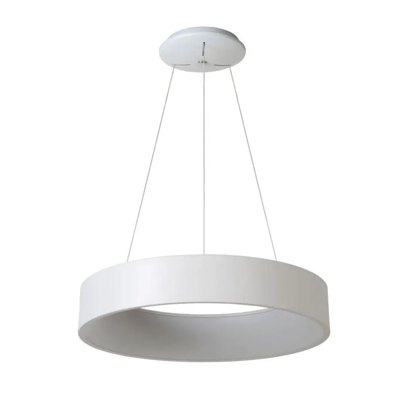 Lucide Talowe Led - hanglamp - Ø 60 x 142 cm - 39W dimbare LED incl. - wit Laatste Kans