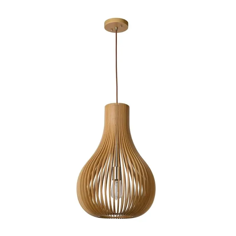 Lucide Bodo - hanglamp - Ø 38 x 195 cm - hout Professioneel