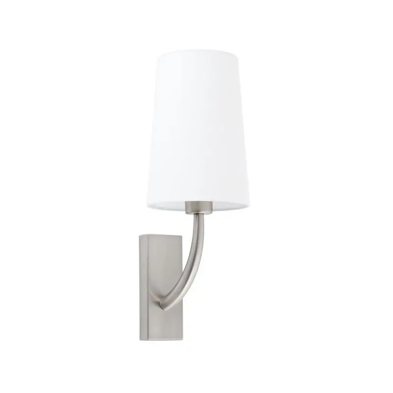 Koop Online Faro Rem - wandverlichting - 16,5 x 21 x 47 cm - wit en mat nikkel