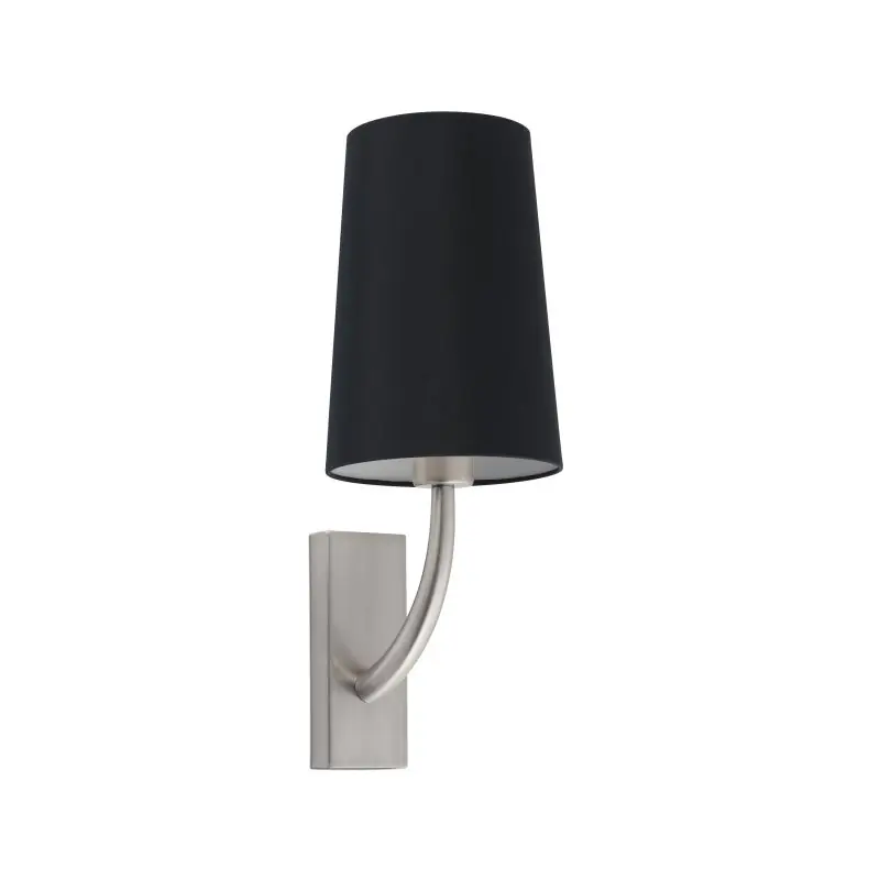 Weekendaanbieding Faro Rem - wandverlichting - 16,5 x 21 x 47 cm - zwart en mat nikkel