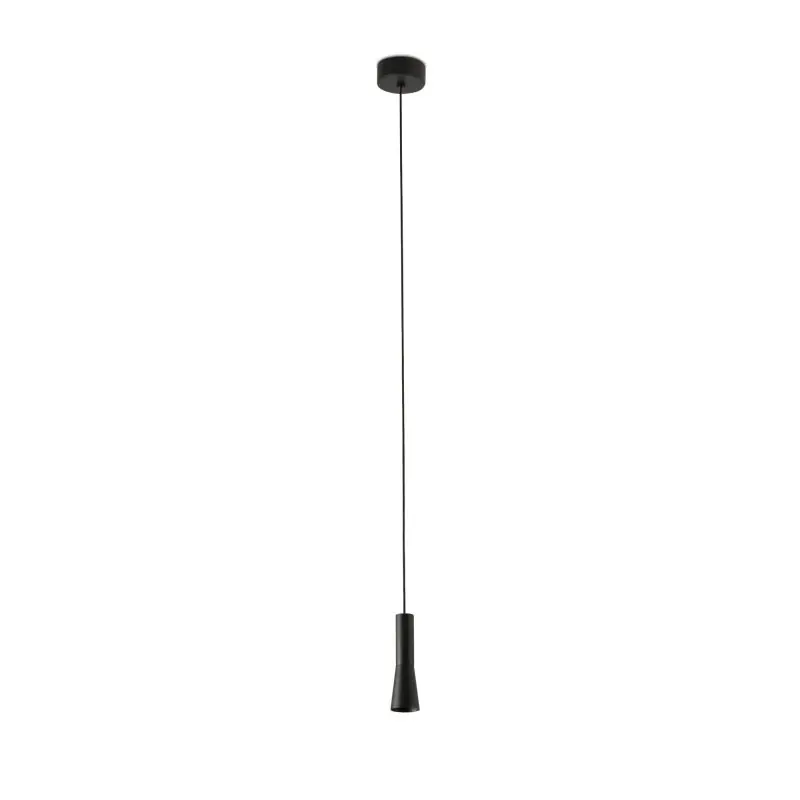 Budget Faro Nina - hanglamp - Ø 4 x 13 cm - 4W LED incl. - zwart
