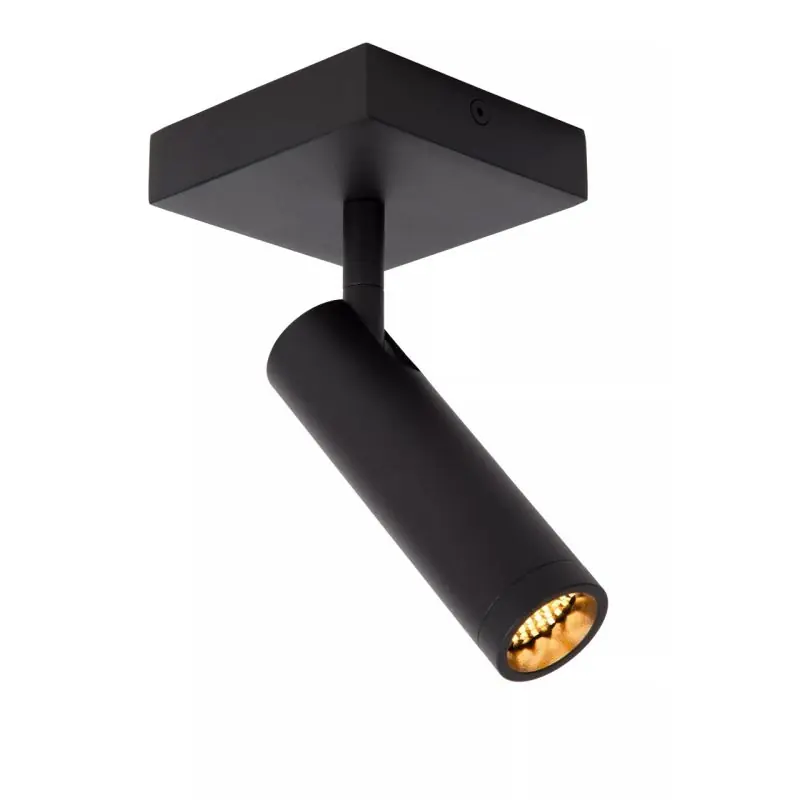 Handgemaakt Lucide Grado - opbouwspot - 10 x 10 x 23 cm - zwart